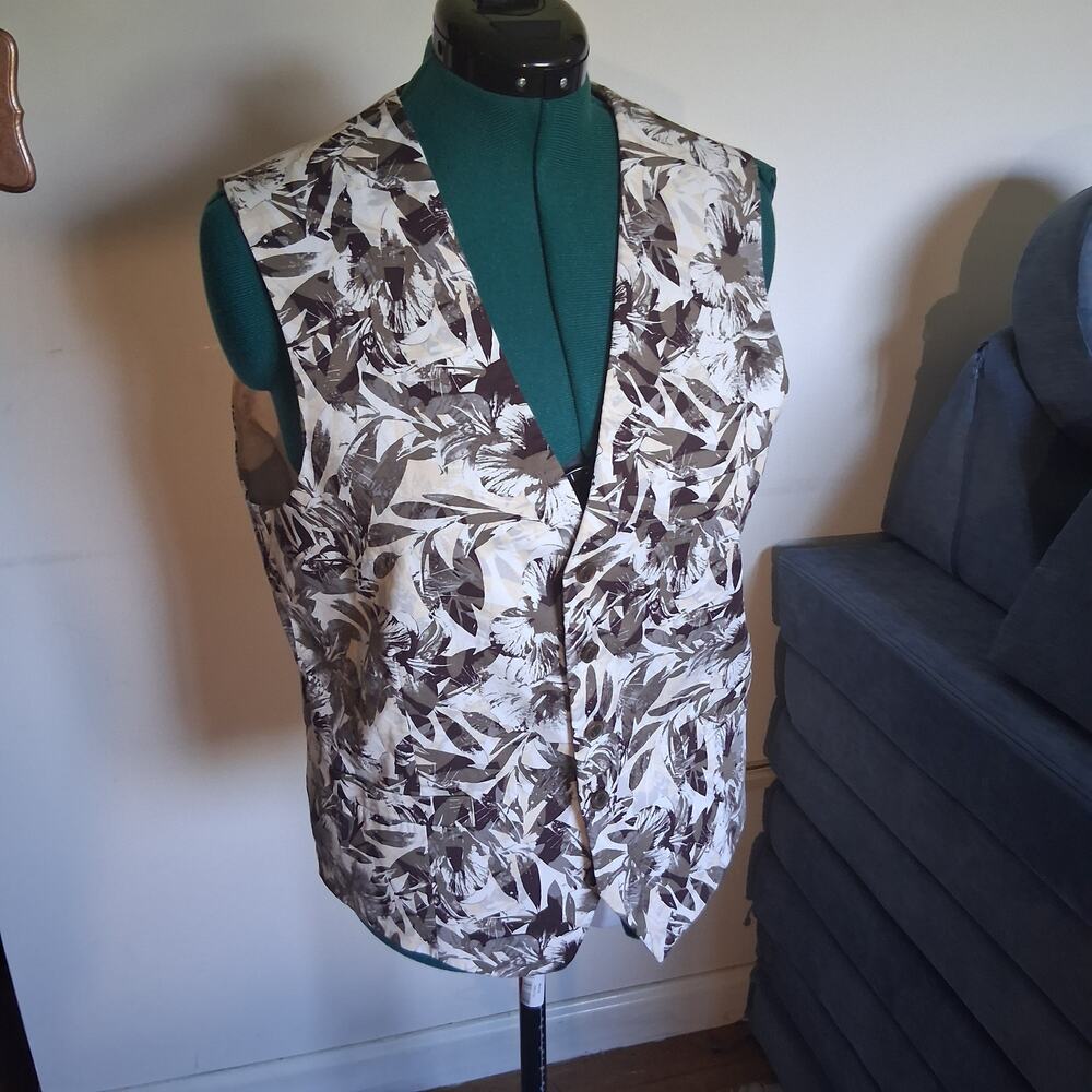 INC Men's Large Floral Slim Fit Suit Vest